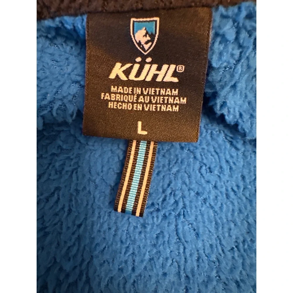 Kuhl The One Hoody Mens Large Black Blue Fleece Lined Insulated Jacket - Picture 4 of 8